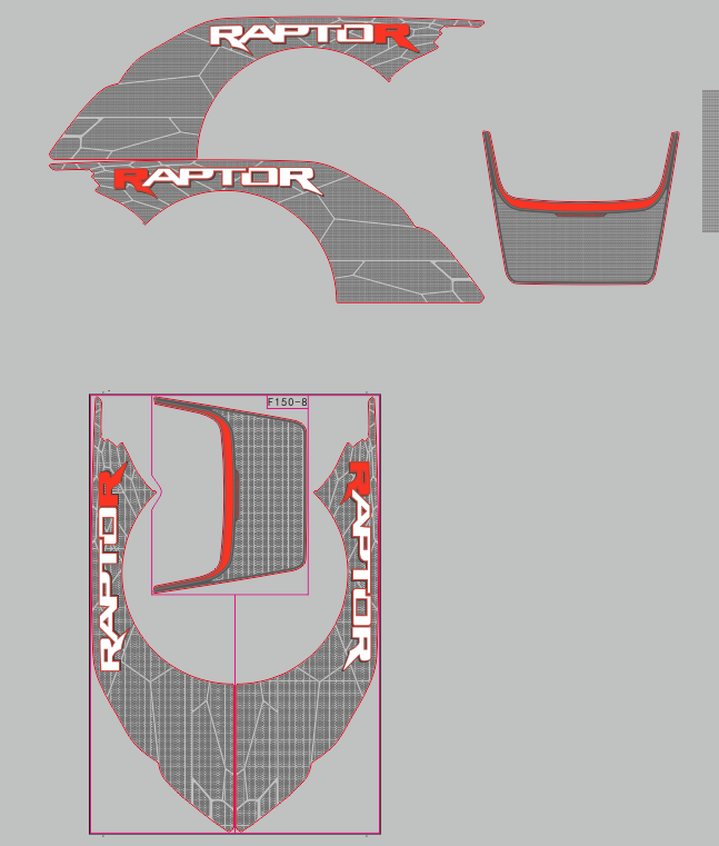 2024 F-150 Raptor R(8) Fully Body PPF Decals