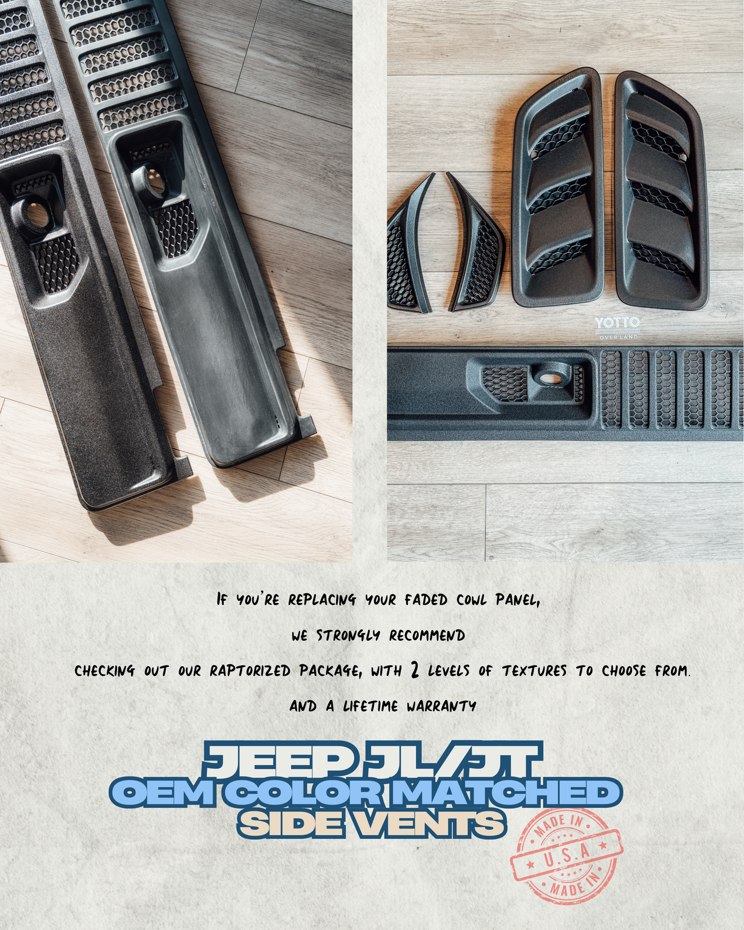 OEM Cowl Wiper Panel Color Matched JL JT 2018+