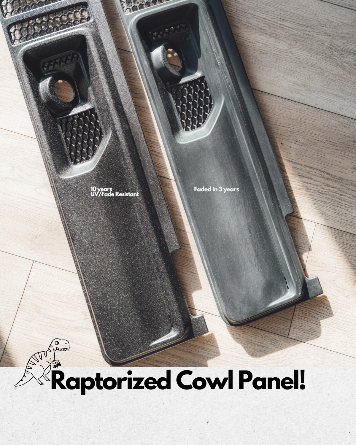 Raptorized OEM Cowl Wiper Panel for Jeep JL JT 2018+ Never Fade Awayļ¼