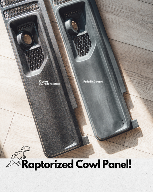 Raptorized OEM Cowl Wiper Panel for Jeep JL JT 2018+ Never Fade Away!