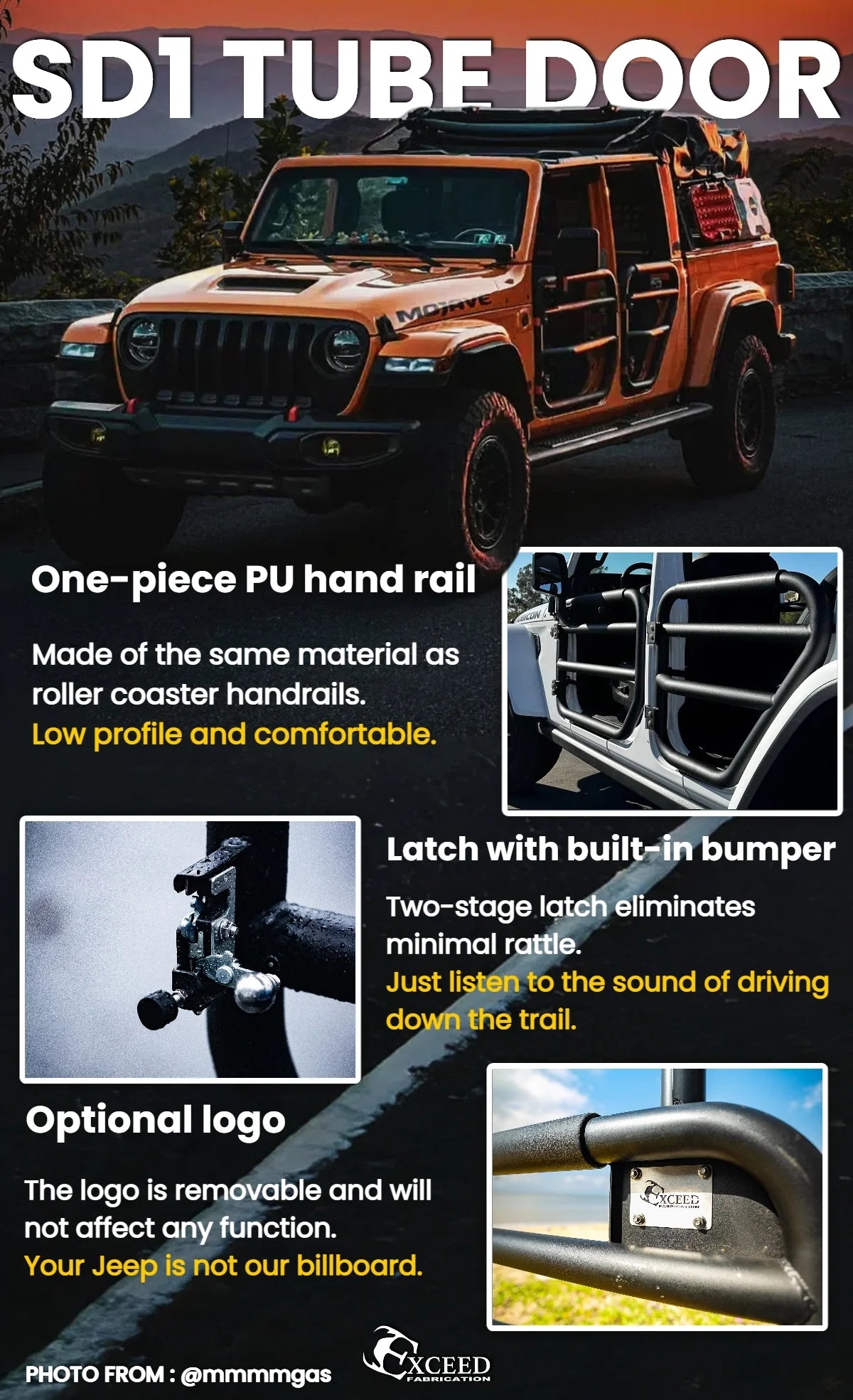 Tube Door for Jeep Gladiator JT & Wrangler JL
