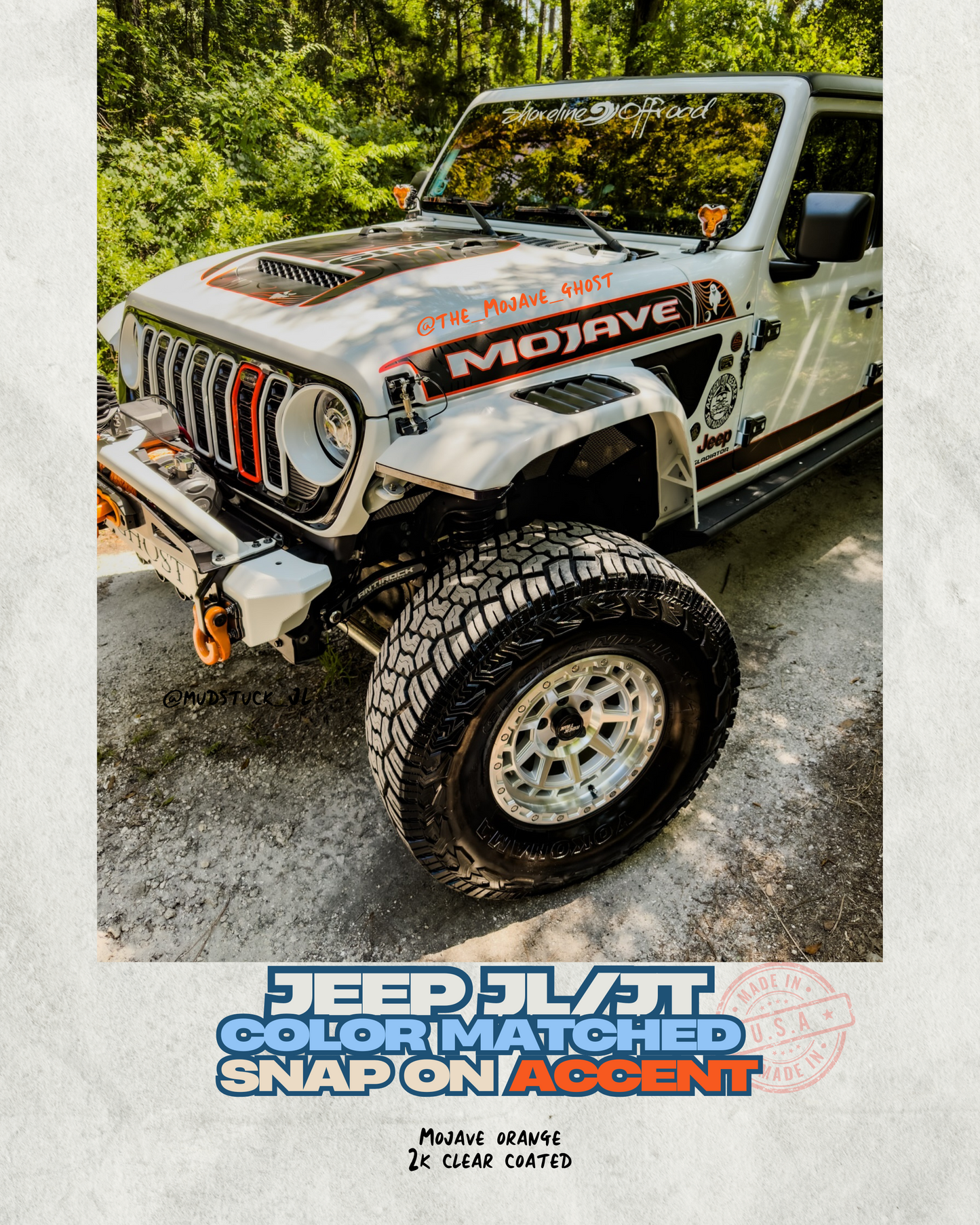 Snap On Slot Cover for 24-25 Grille Wrangler JL JT Grille