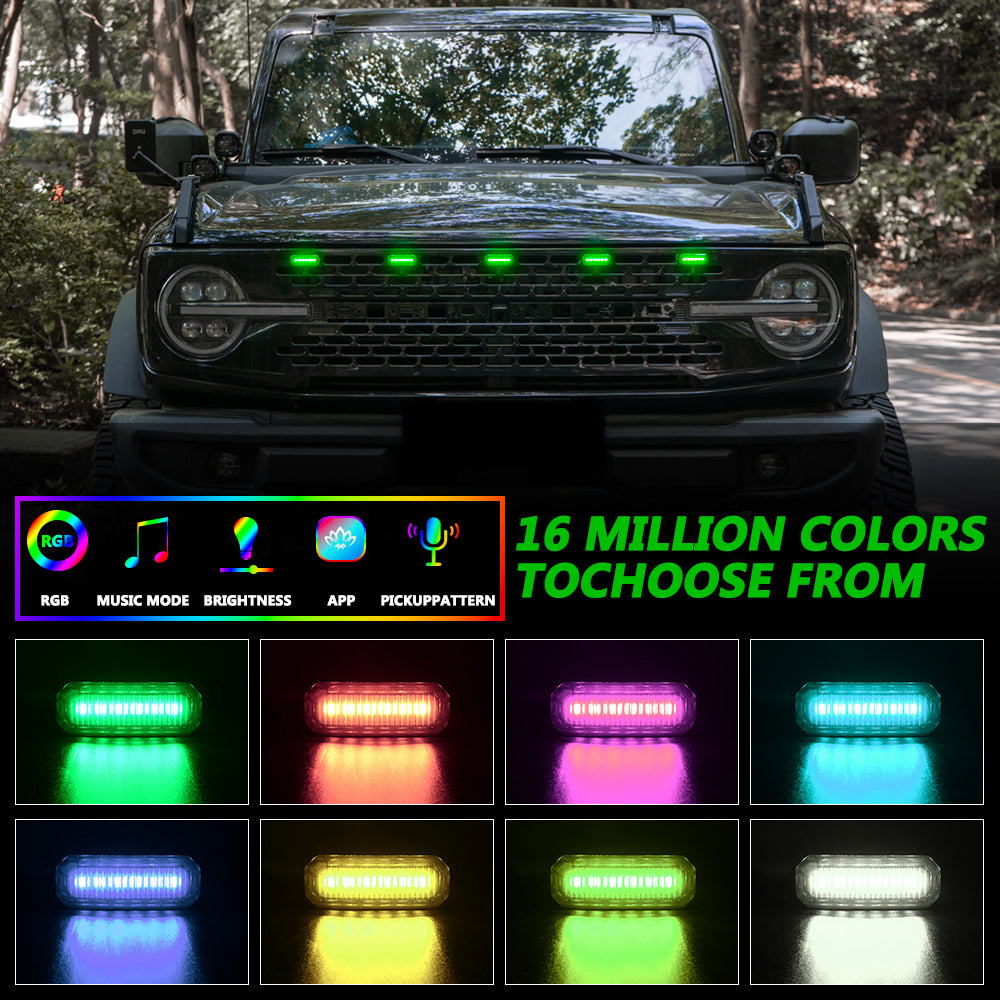 Prerunner Amber/RGB Grille Lights for Ford Bronco 21-25
