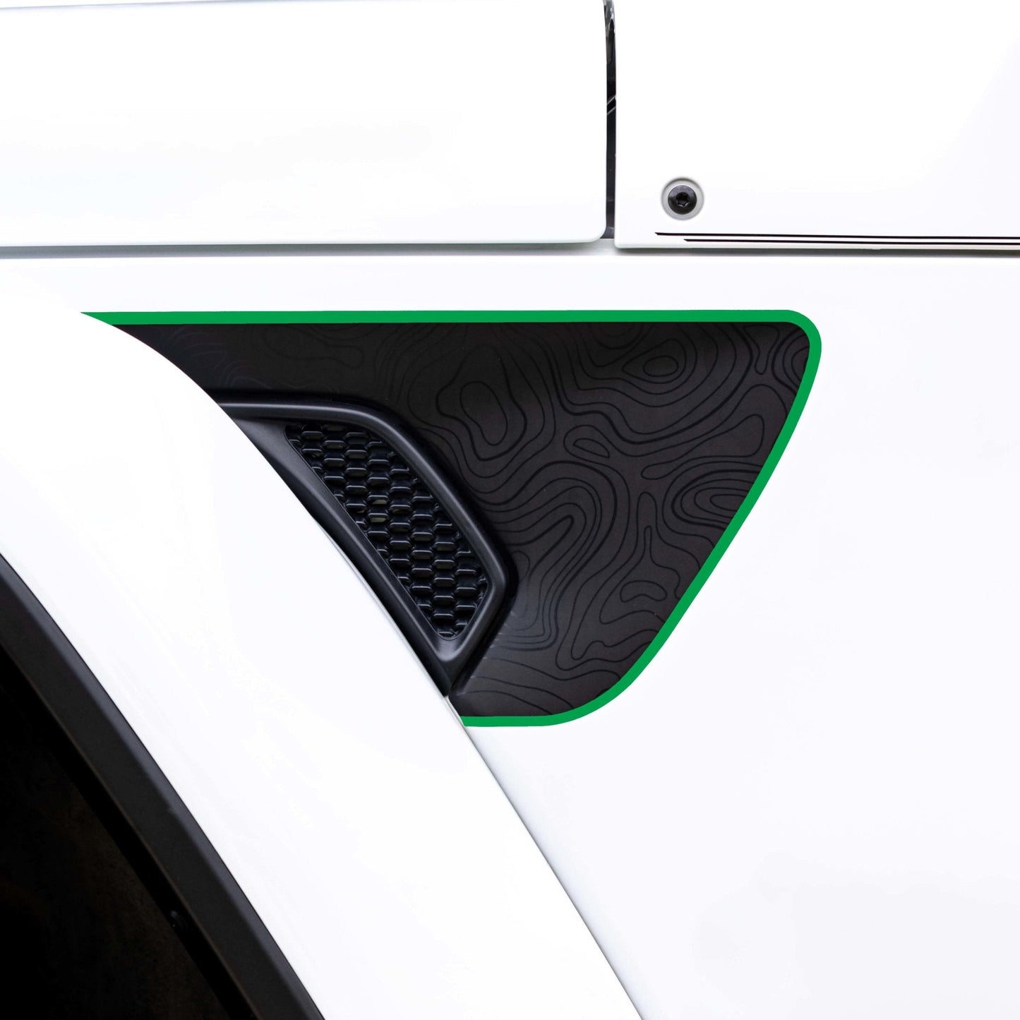 Premium Fender Vent Decal Set | Black Topo - fits Wrangler JL & Gladiator JT