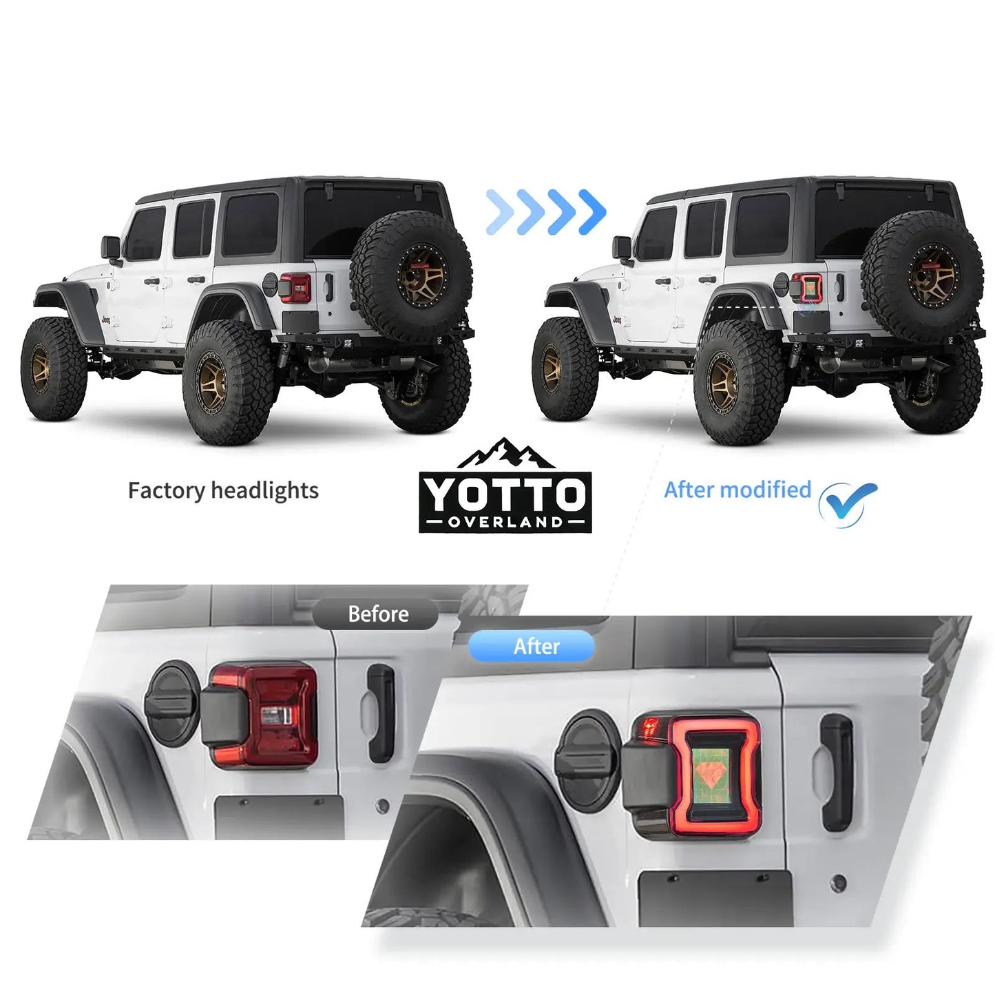 Jeep Wrangler JL FORM OLED Tail Lights With Animation Effects