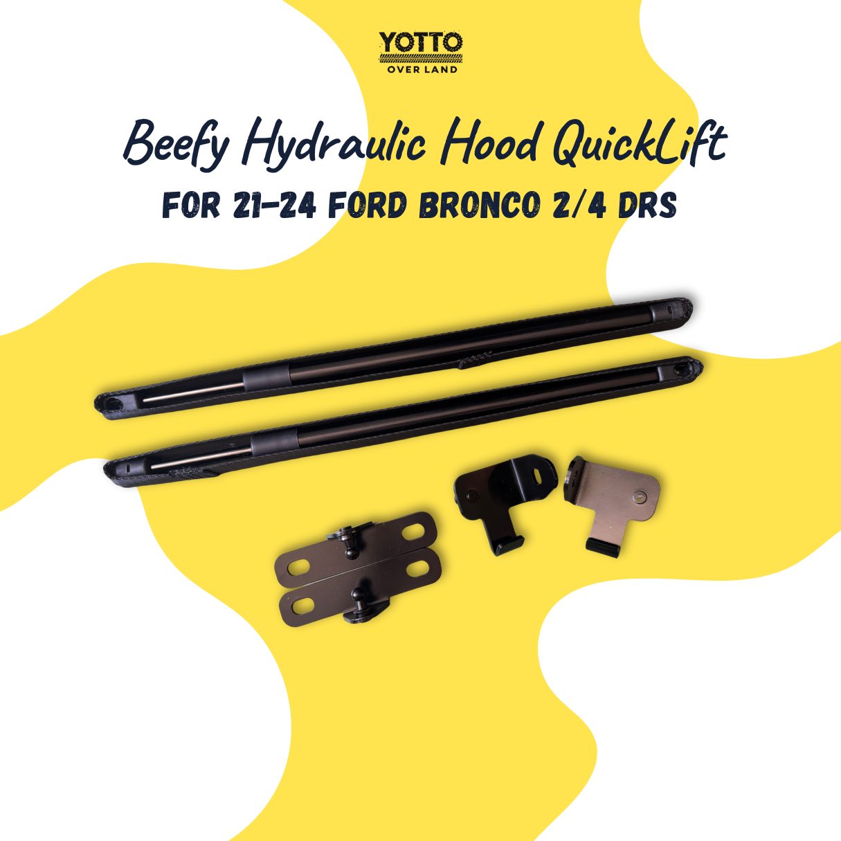Beefy Hydraulic Hood QuickLift for 21-24 Ford Bronco 2/4 Doors PRE-ORDER