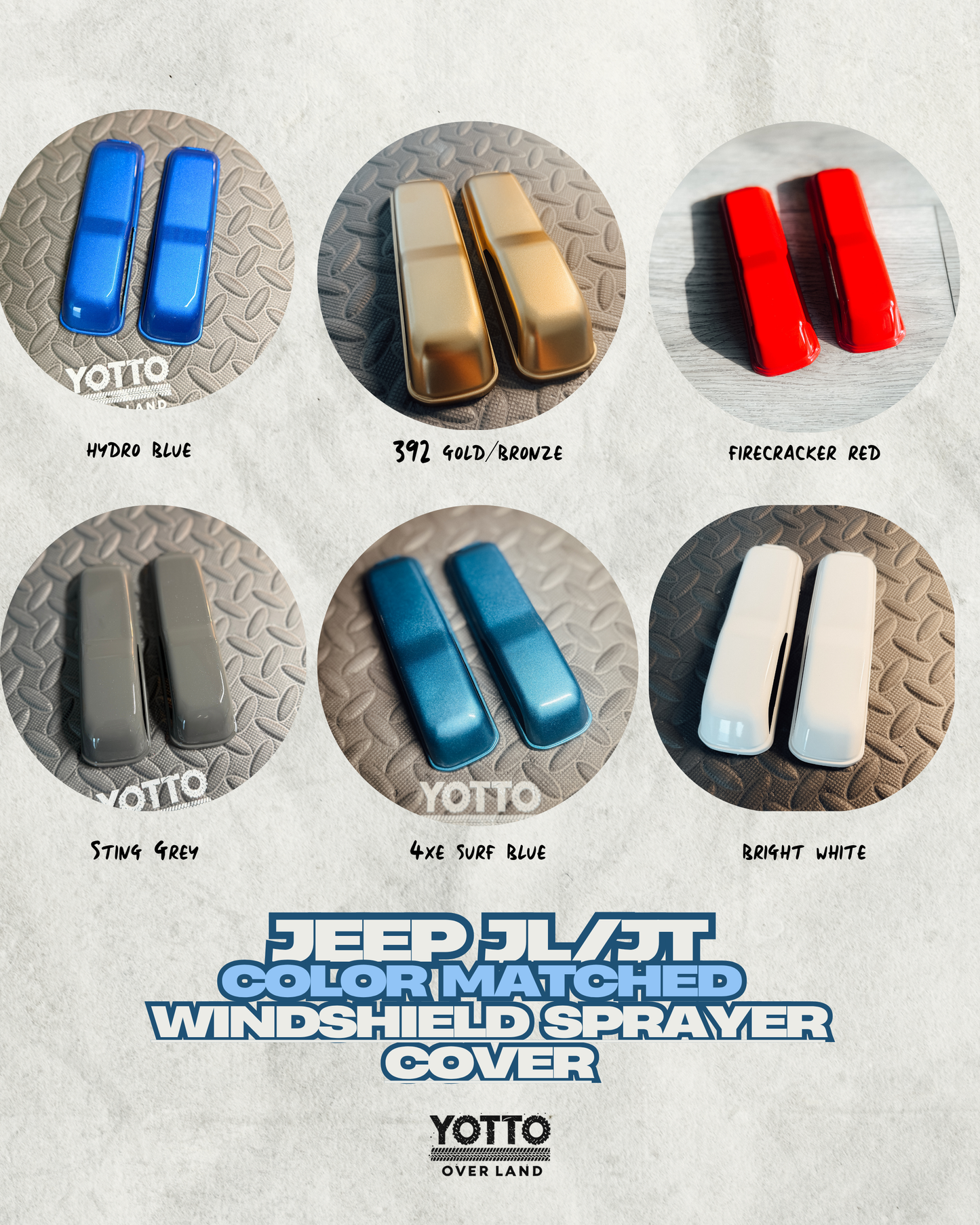 Windshield Bumper Cover Color Matched for Jeep JL JT