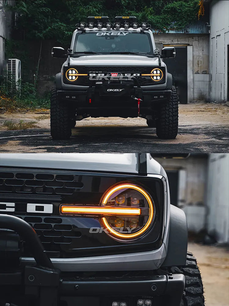 Bronco Quadra Proj Flow State Dual Color DRL Headlights