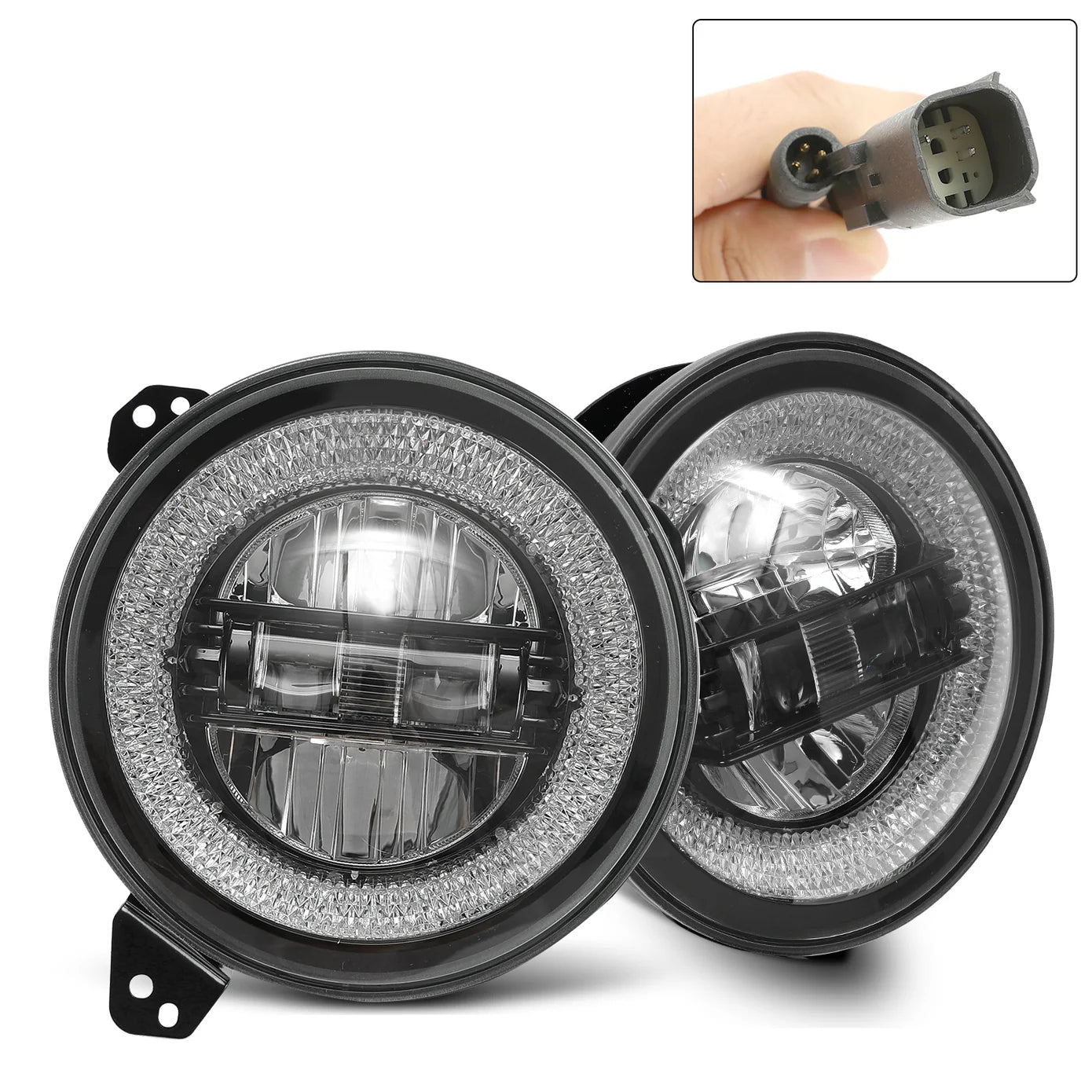 9 inch Diamond Series RGB Halo LED Headlights for 18-24 Jeep JL/JT