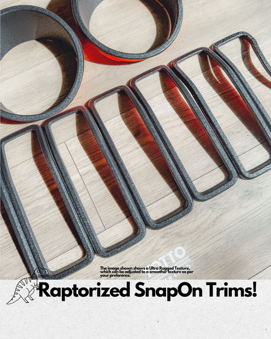 Snap On Grille Trim Cover for 24 Grille Raptor Liner Coated