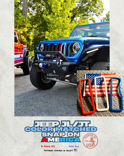 Snap On Slot Cover for 24-25 Grille Wrangler JL JT Grille
