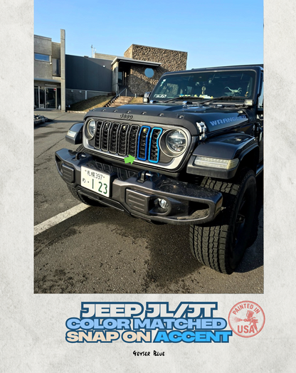Snap On Slot Cover for 24-25 Grille Wrangler JL JT Grille