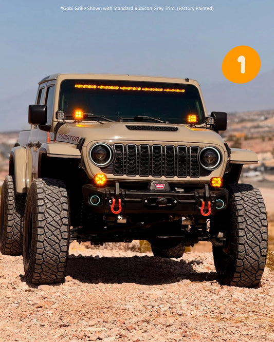 18-25 OEM Color Matched Front Grille for Wrangler JL/Gladiator JT