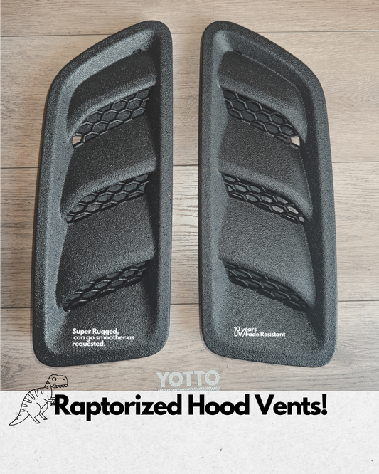 Raptorized OEM Hood Vents for Wrangler JL Gladiator JT
