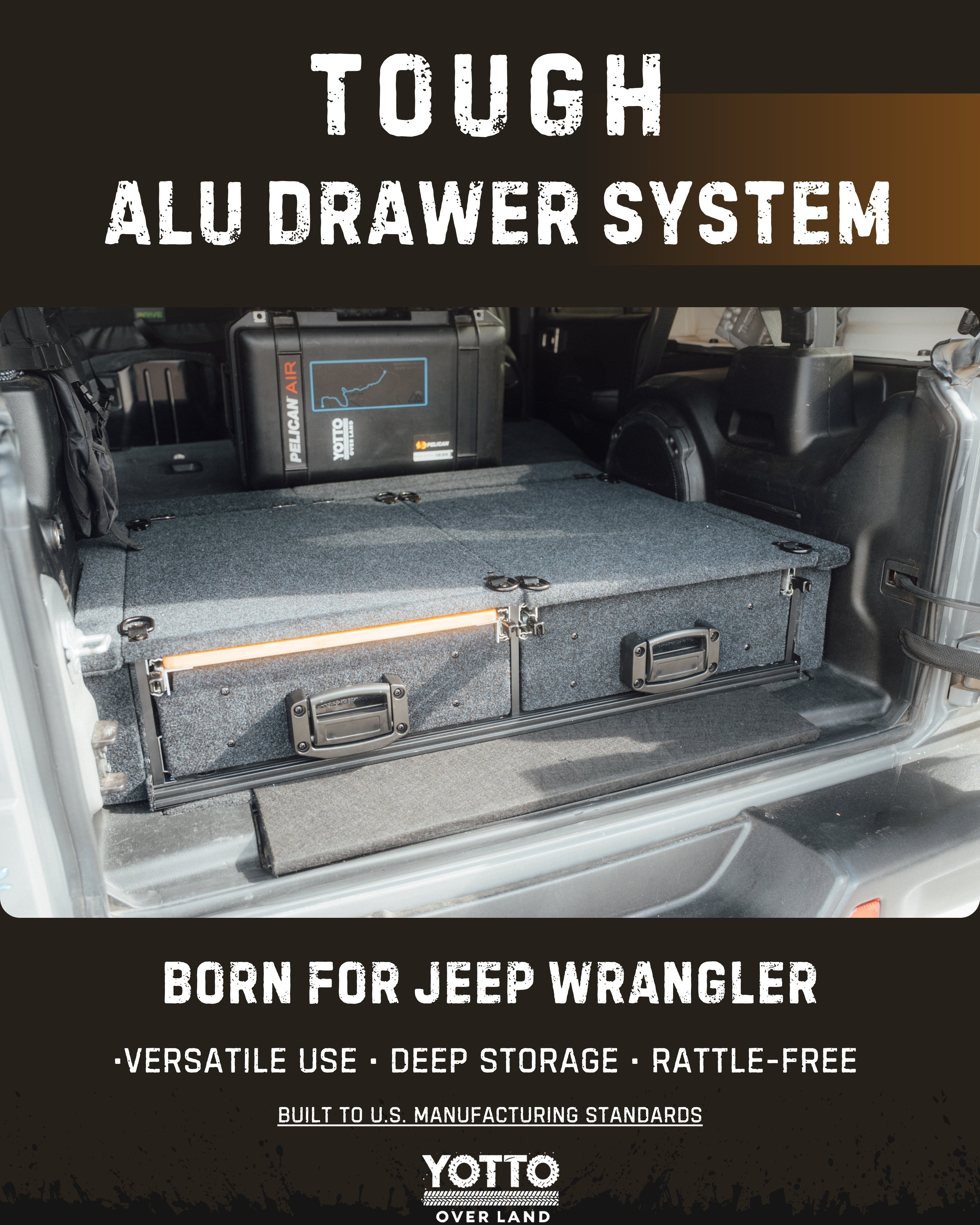 Tough Alu Drawer 2.0 Born for Jeep Wrangler JL w/ Slide-Out Table System