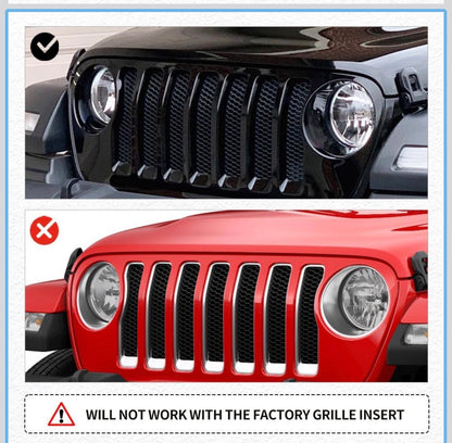 Grille Inserts Color Matched for 18-23 Wrangler JL Gladiator JT
