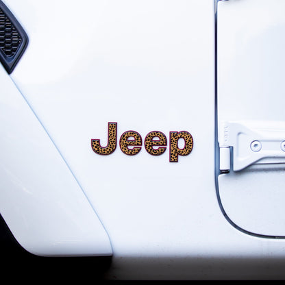 Jeep Emblem Overlay Decals – Animal Print Designs | Fits Wrangler JL, JK, TJ & YJ
