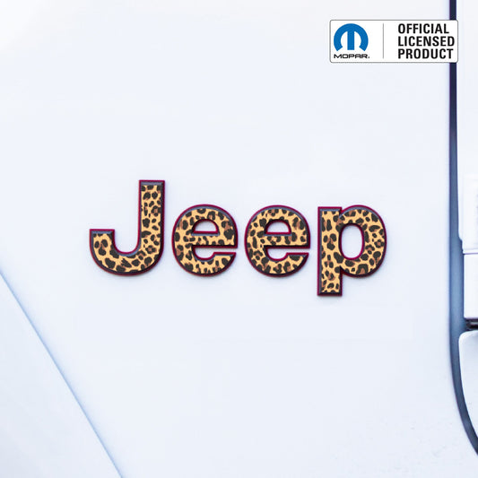 Jeep Emblem Overlay Decals – Animal Print Designs | Fits Wrangler JL, JK, TJ & YJ