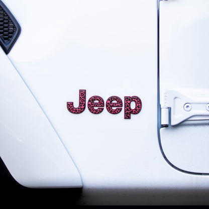 Jeep Emblem Overlay Decals – Animal Print Designs | Fits Wrangler JL, JK, TJ & YJ