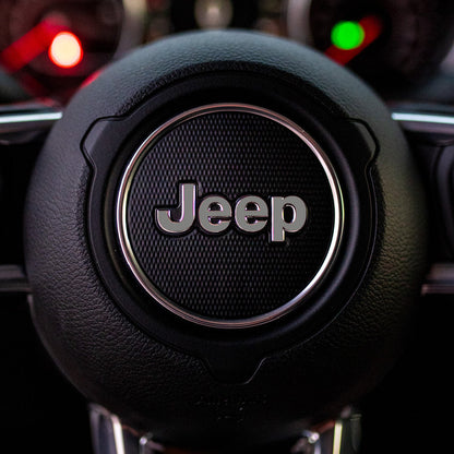 JEEP Steering Wheel Emblem Overlay Decal – Solid Colors