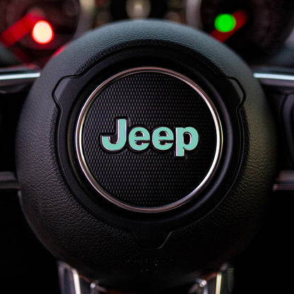 JEEP Steering Wheel Emblem Overlay Decal – Solid Colors