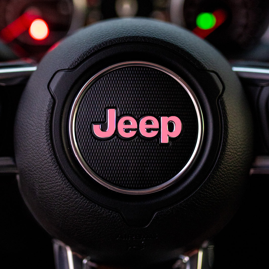 JEEP Steering Wheel Emblem Overlay Decal – Solid Colors