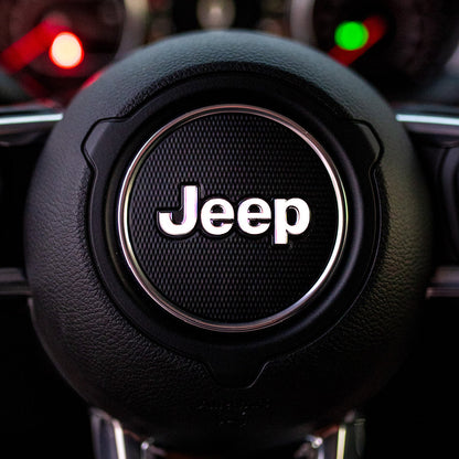 JEEP Steering Wheel Emblem Overlay Decal – Solid Colors