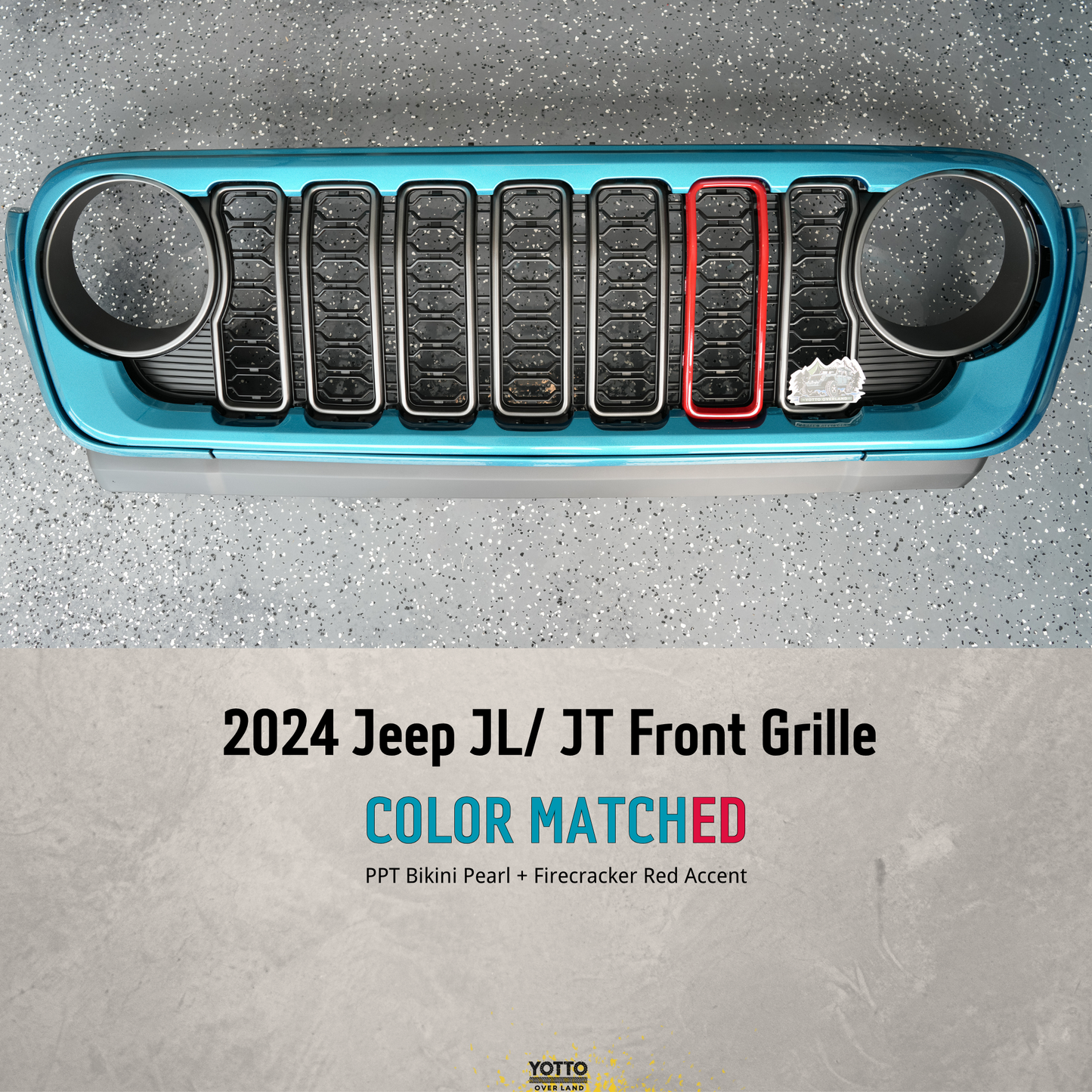 1. Jeep JL JT Grilles - OEM Color Matched for 2024 Models