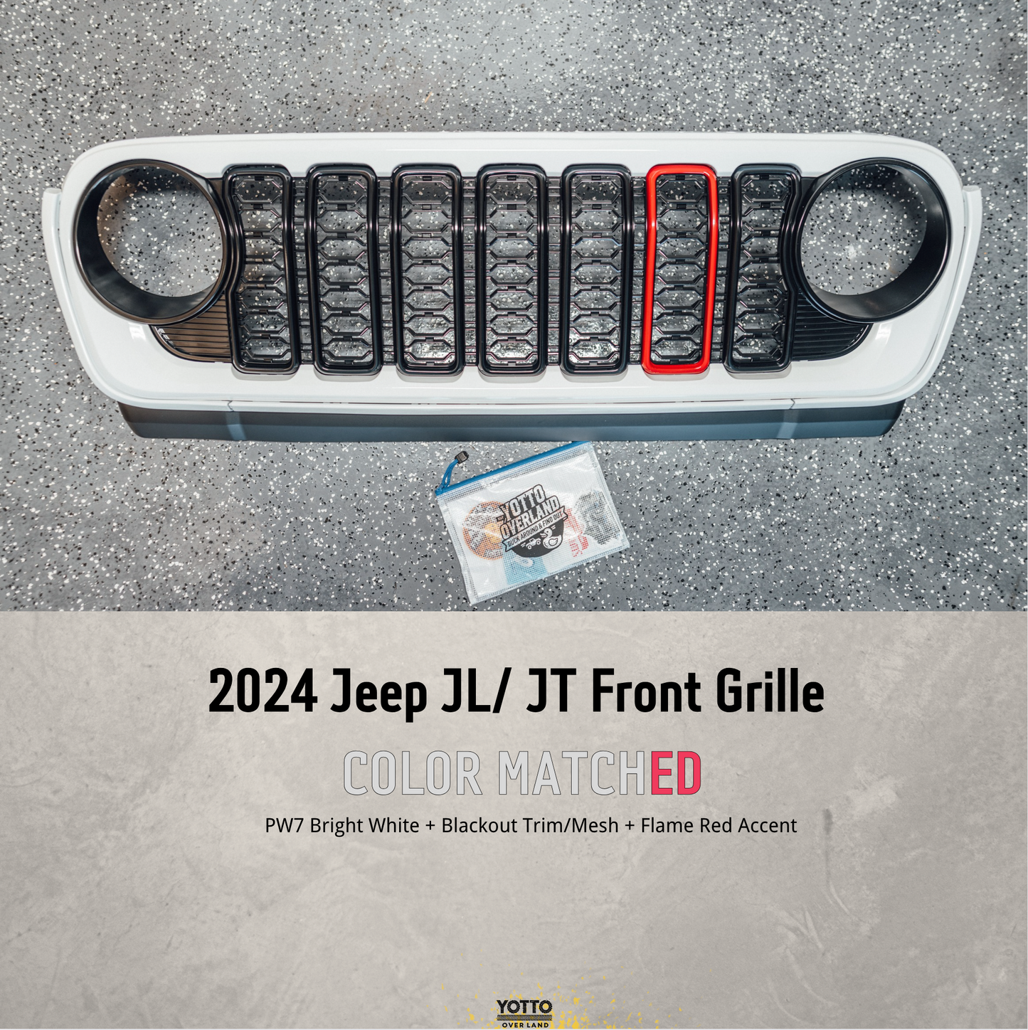 1. Jeep JL JT Grilles - OEM Color Matched for 2024 Models