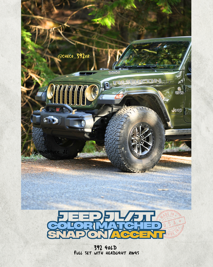 Snap On Slot Cover for 24-25 Grille Wrangler JL JT Grille