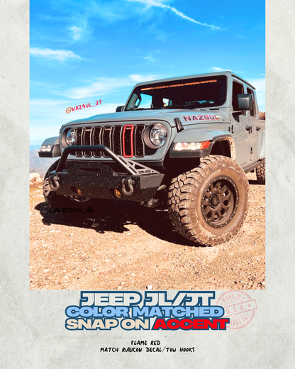 Snap On Slot Cover for 24-25 Grille Wrangler JL JT Grille
