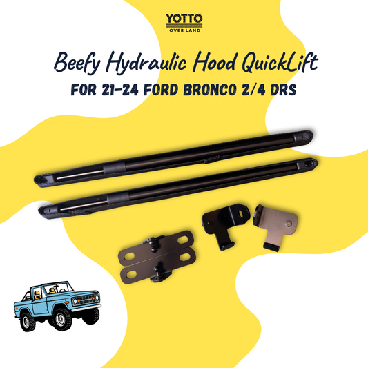 Beefy Hydraulic Hood QuickLift for 21-24 Ford Bronco 2/4 Doors PRE-ORDER