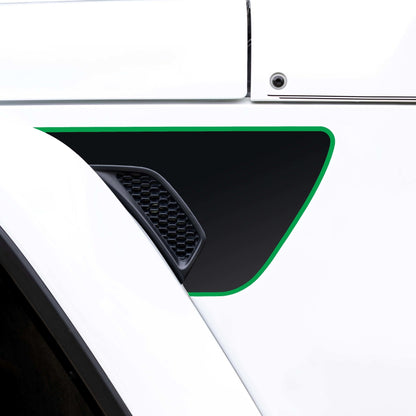 Premium Fender Vent Decal Set | Black Topo - fits Wrangler JL & Gladiator JT