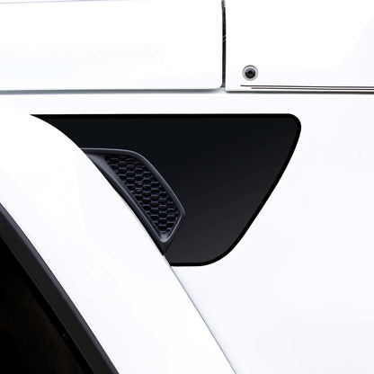 Premium Fender Vent Decal Set | Black Topo - fits Wrangler JL & Gladiator JT