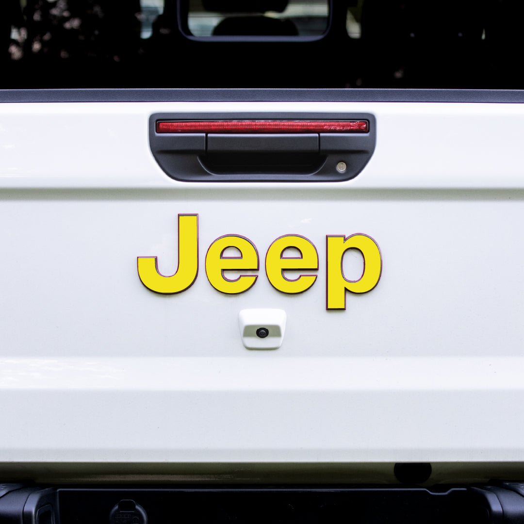 Jeep Gladiator Emblem Overlay Decal Set | Solid Colors