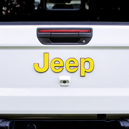 Jeep Gladiator Emblem Overlay Decal Set | Solid Colors