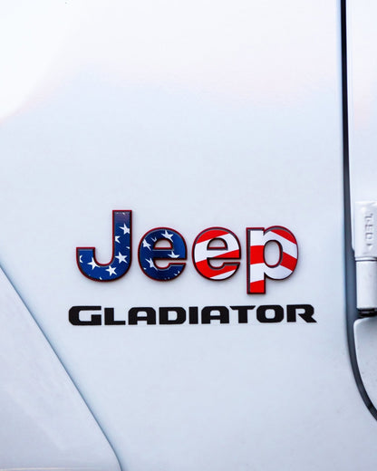 Emblem Decal set for Jeep Gladiator | American Flag