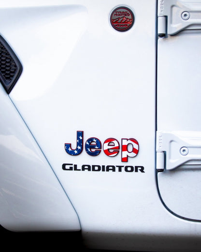 Emblem Decal set for Jeep Gladiator | American Flag